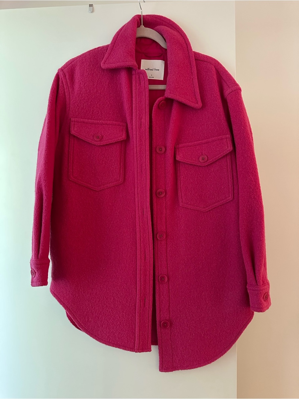 Wilfred 100% Merino Wool Pink Jacket